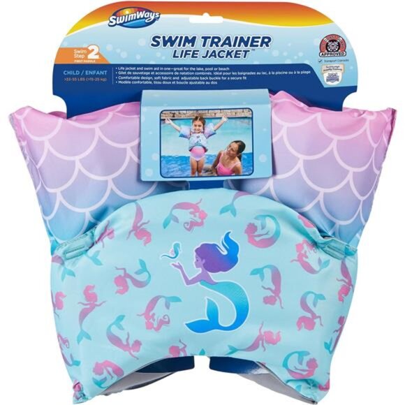 Girls Bluey Swim Trainer, US Coast Guard Approved Life Vest Kids Swim Vest - Picture 7 of 7